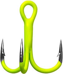 Тройной крючок Gurza Round Treble ST-36 UV Chartreuse BC № 8 (K-2509-008)