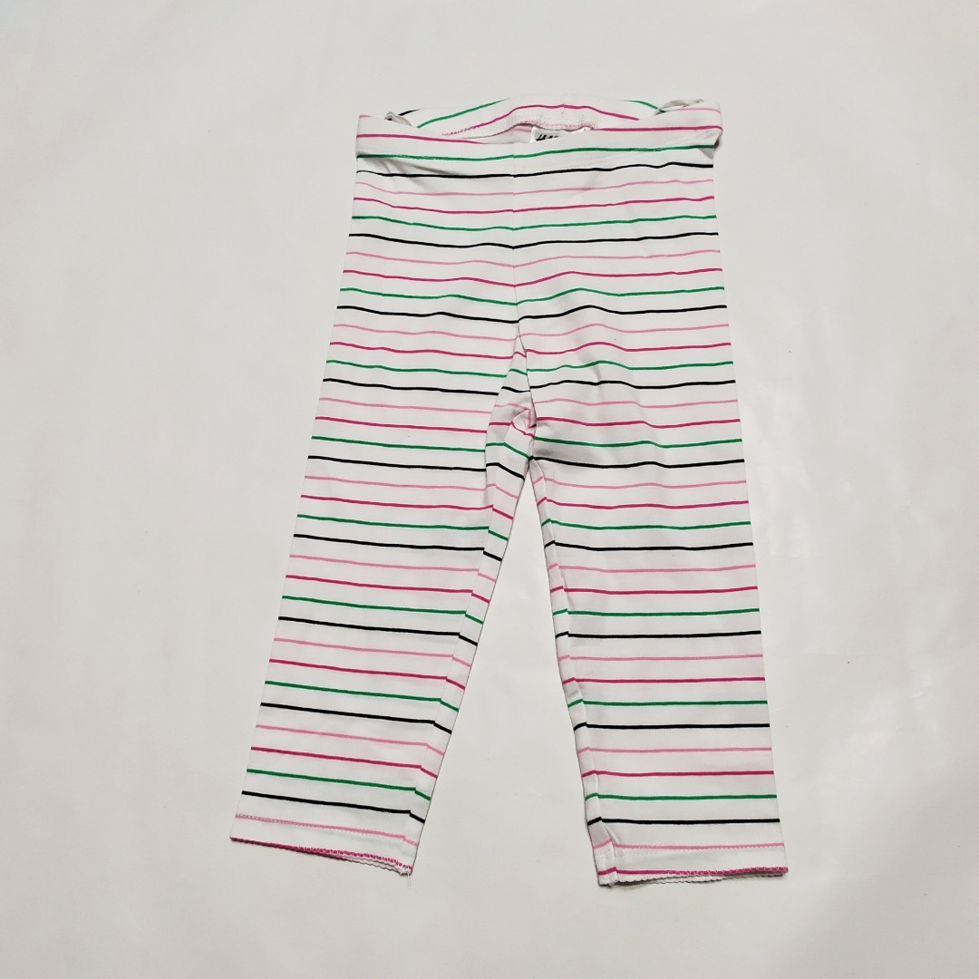 Лосини білі в смужку 3/4 H&M р.86/92, 98/104см