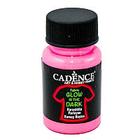 Фарба акрил. Cadence светонакаплівающая для тканини Fabric Glow In The Dark 50 мл Рожева (FG-579)