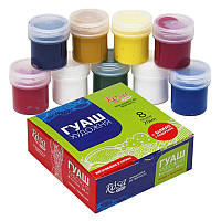 Набір гуашевих фарб ROSA Studio 8 кольорів 20 мл баночки в картоні (221543)