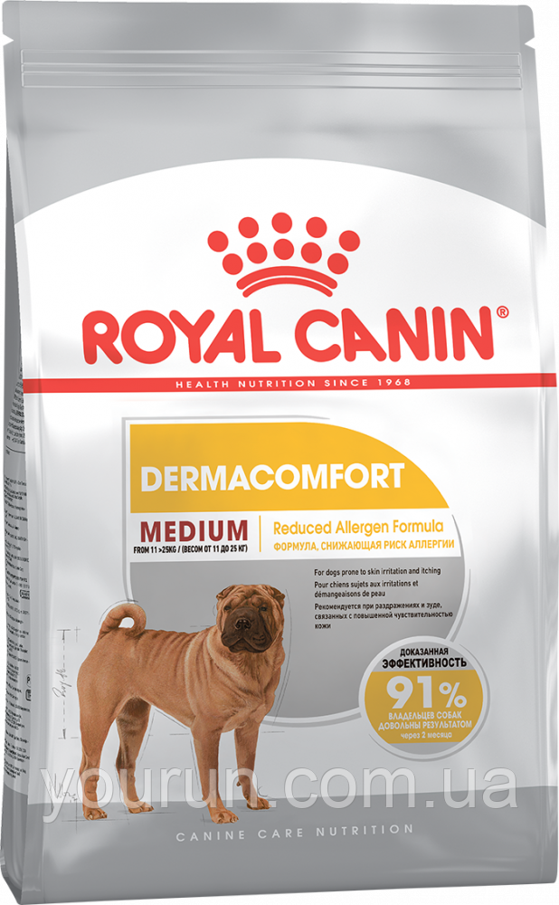 Royal Canin (Роял Канін) Medium Dermacomfort – Сухий корм для собак середніх порід з чутливою шкірою 12 кг