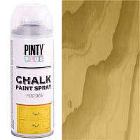 Краска-аэрозоль на водной основе PINTYPLUS Chalk-finish 400 мл (801) Светло-желтая (NV100801)