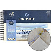 Альбом для акварели на спирали Canson Montval 300 г/м2 13,5х21 см 12 л. (0807-156)