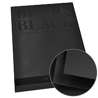Склейка-блок mixed media Black Black А3 (29,7*42 см) 300г/м2, 20л чорний гладкий Fabriano