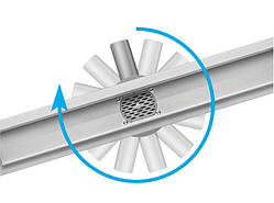 Трап для душу з поворотним сифоном Fala Rotary 500 мм із неіржавкої сталі