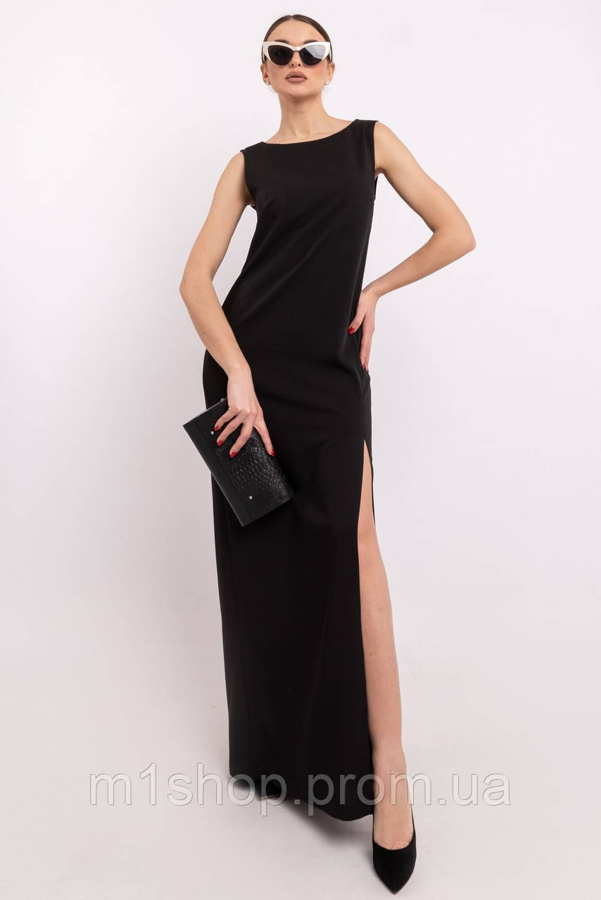 Лаконичное однотонное платье макси без рукавов (Линдси ri) - фото 7 - id-p1137720210