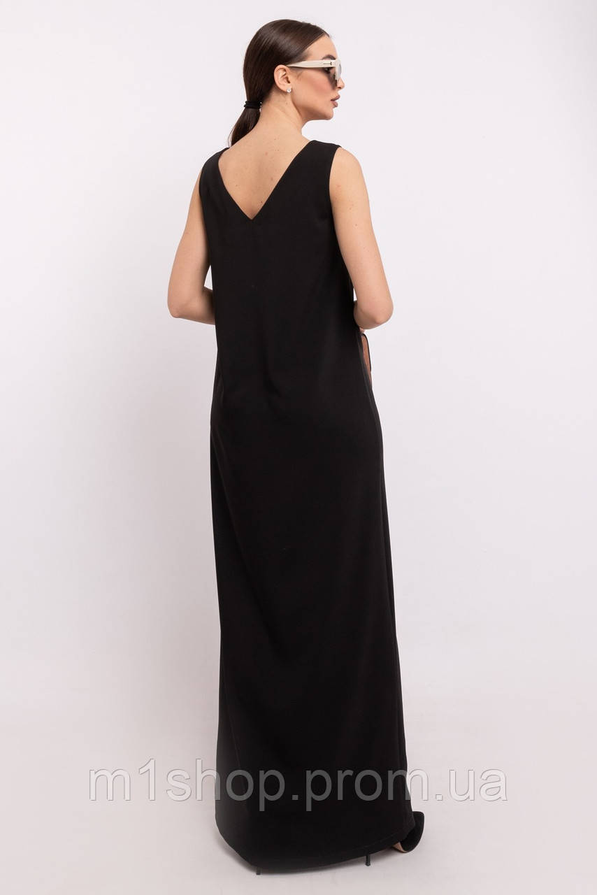 Лаконичное однотонное платье макси без рукавов (Линдси ri) - фото 9 - id-p1137720210