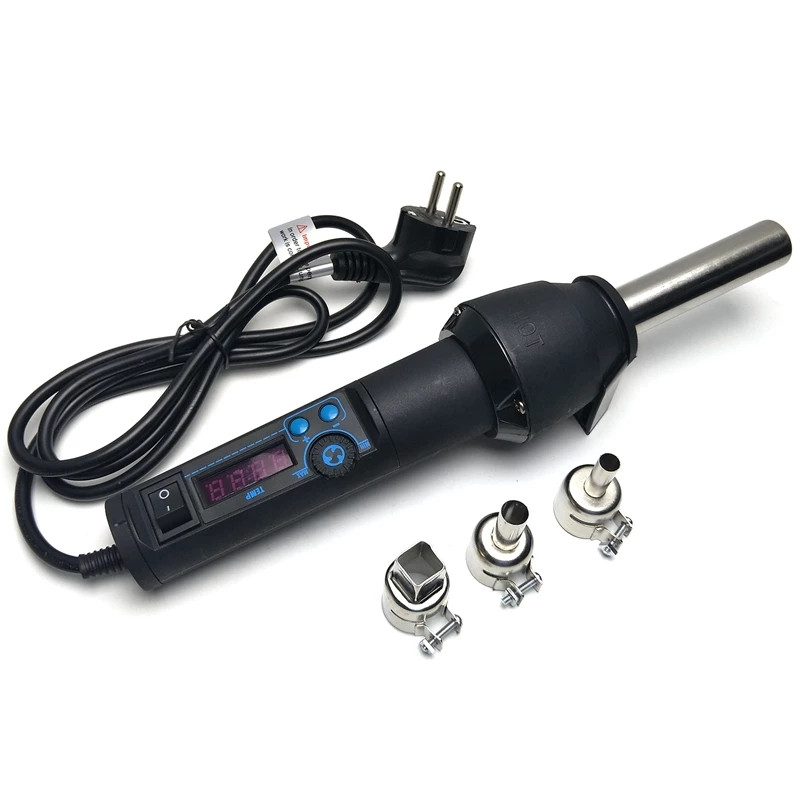 Термофен, паяльна станція PG8018 LCD, 3 насадки, фото 1