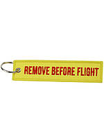 Брелок бирка Remove Before Flight Желтый