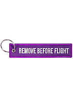 Брелок бирка Remove Before Flight Фиолетовый