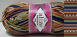 Нитки та пряжа для в'язання шкарпеткова напіввовна 75/25 SUPERWASH COMFORT SOCKS Супервош Комфорт Сокс № 2701