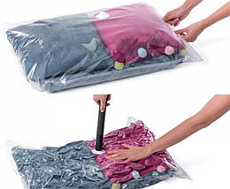 Вакуумний пакет для зберігання речей Vacuum Compressed Bag 70 х 100 см, фото 3