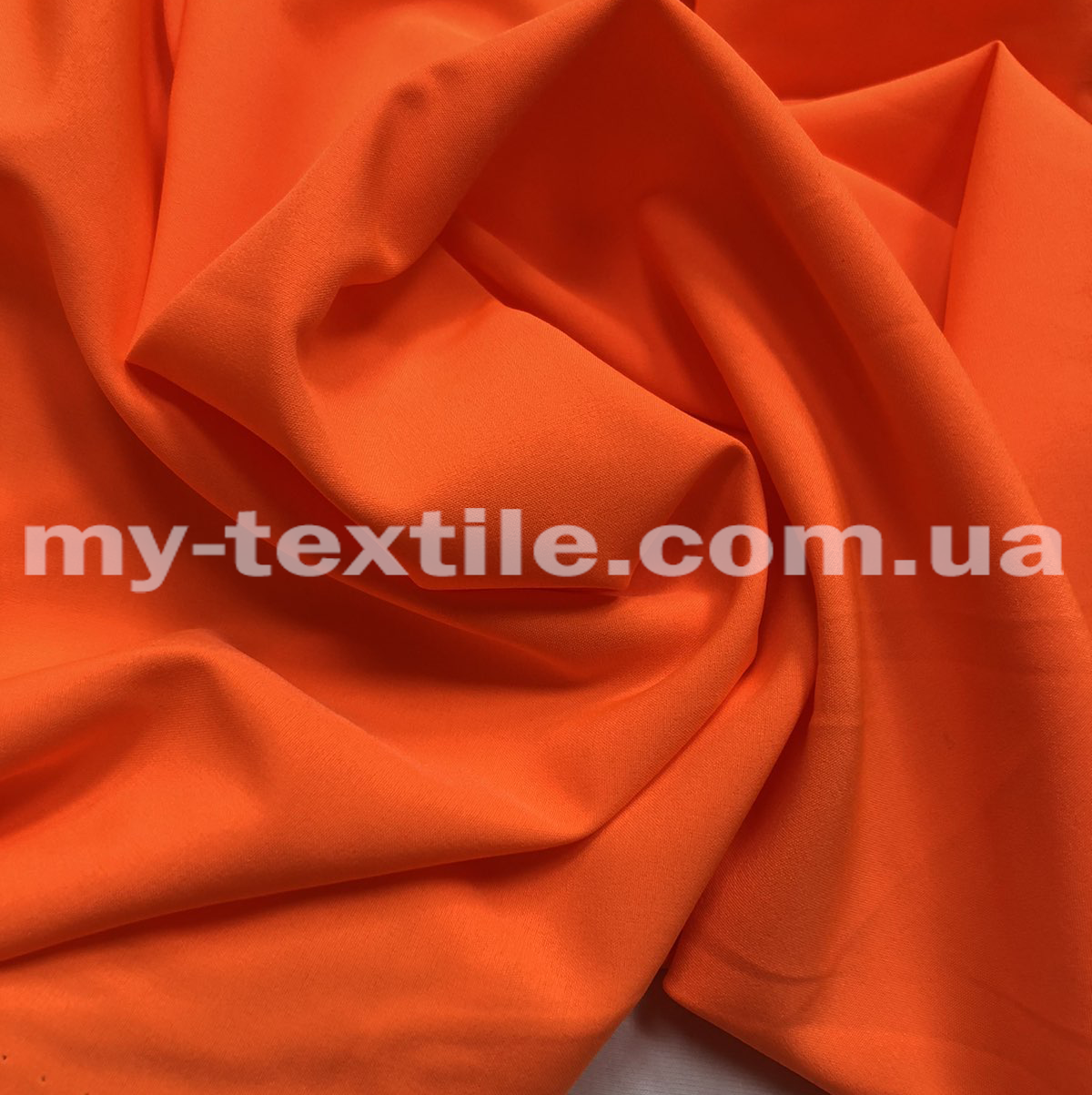 Софт стрейч однотонний Жовтогарячий, фото 1