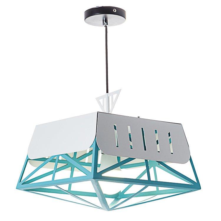 Люстра з геометричними конструкціями SLAVIA NI005/blue