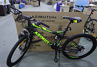 Спортивный велосипед 26 дюйма Azimut Race Shimano рама 18" черно-зеленый