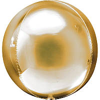 Фольгированный шар 3D-сфера металлик G20 золото 16" Anagram