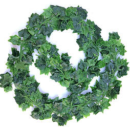 Штучна ліана зелен плющ латекс 2 метра 12 шт/уп