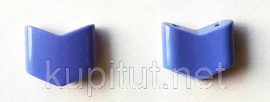 Звенья турманиевые для браслетов (М-23) синие, поштучно
