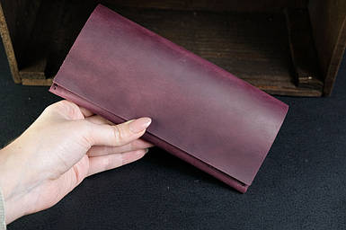 Жіночий гаманець Молодіжний з натуральної шкіри колір Бордо