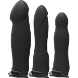 Набор для страпона с вибрацией Doc Johnson Body Extensions - BE Naughty - Black 777Store.com.ua, фото 2