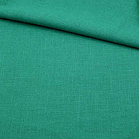 Креп льон стрейч зелено-бірюзовий, ш.150
