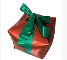 Куб подарунок червоний фольгований 35х70 см Китай