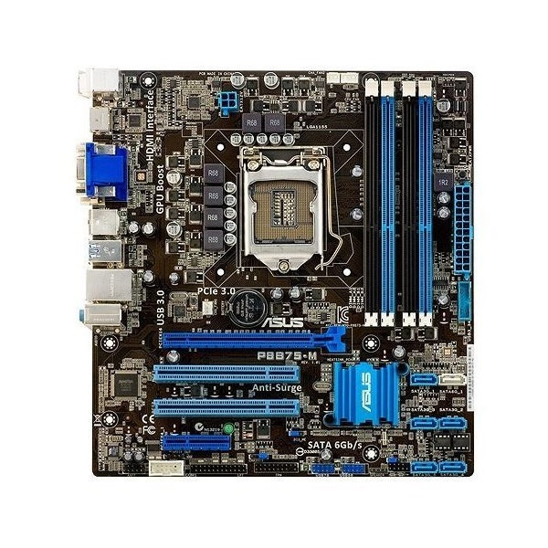НАДІЙНА ПЛАТА LGA1155 ASUS P8B75-M DDR3 /USB3.0 підтримує SATA3 + Core- i7,i5,i3 3го ПОКОЛІННЯ 1155