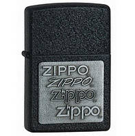 Зажигалка Zippo Pewter Emblem Black Crackle, 363