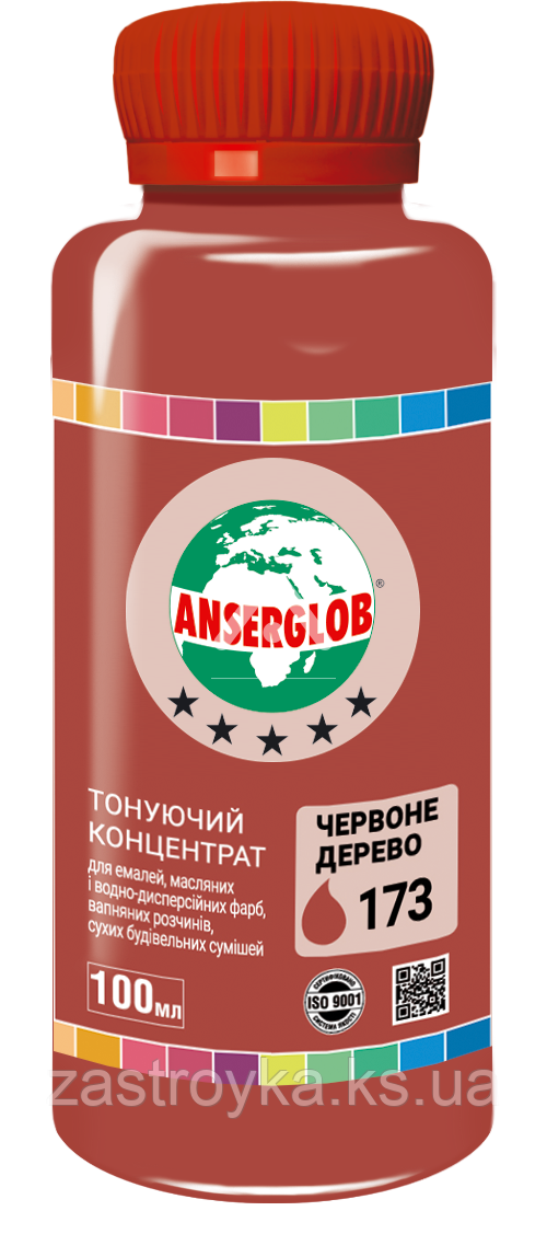 Тонувальний концентрат ANSERGLOB No173 червоне дерево, 100 мл