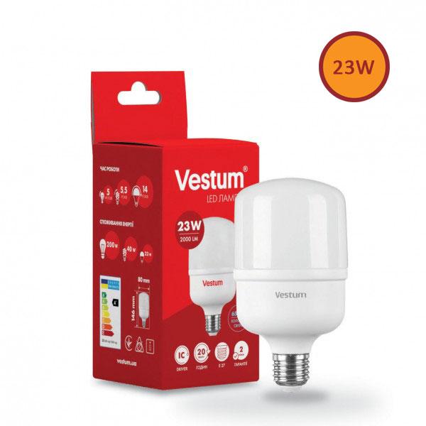 Світлодіодна лампа LED Vestum T80 23 W 6500 K 220 V E27