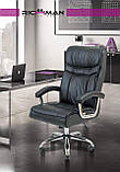 Офисное кресло руководителя Richman Бургас черное на ортопедической основе, фото 7