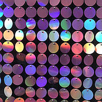 Круглі паєтки 30 мм, на чорному планшеті, колір Fuchsia AB, 1 шт.