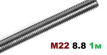 Шпилька нарізна М22 Клас 8.8 1000 мм