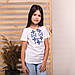 Вишиванка-футболка Moderika Зоряна біла з синьою вишивкою, фото 2
