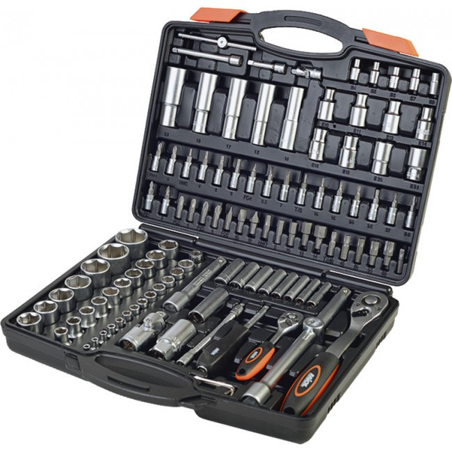 Професійний набір торцевих насадок 111 од. (1/2", 1/4") MIOL 58-099, фото 1