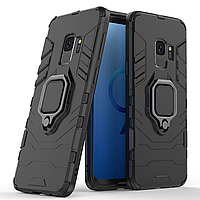 Чохол Ring case для Samsung S9 (G960) броньований бампер з кільцем чорний