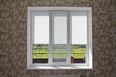 Готові рулонні штори Льон 858 розмір 600х1650мм (жовтий колір) з фіксацією, фото 2