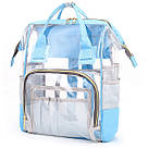 Прозора сумка рюкзак жіноча блакитна Maison Fabre (AV238), фото 3