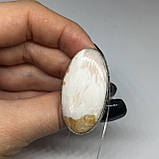 Сколецит кільце з натуральним сколецитом в сріблі 17,5-18 розмір Індія, фото 2