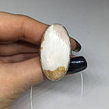 Сколецит кільце з натуральним сколецитом в сріблі 17,5-18 розмір Індія, фото 4