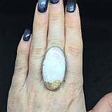 Сколецит кільце з натуральним сколецитом в сріблі 17,5-18 розмір Індія, фото 5