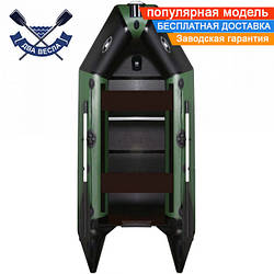 Кільовий надувний човен Aqua Star D-275 двомісний човен з кілем АкваСтар з жорстким дном зі стрингерами зсувні сидіння