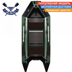 Кільовий надувний човен Aqua Star D-310 тримісний човен з кілем АкваСтар з жорстким дном зі стрингерами зсувні сидіння