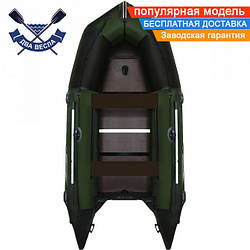 Кільовий надувний човен Aqua Star K-490 семимісний човен з кілем АкваСтар жорстке дно балон 50 три кильсона з посиленнями ПВХ 1100