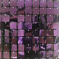 Квадратні паєтки 30 мм, на чорному планшеті, колір Purple, 1 шт.