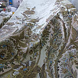 Бязь купонна з оливковими гілками квітів, ширина 220 см, фото 6