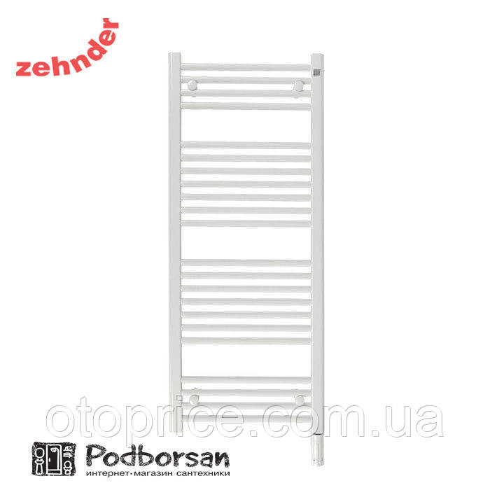 Німецька електрична сушарка для рушників Zehnder Aura 500 x 1217, біла, з білим ТЕНом