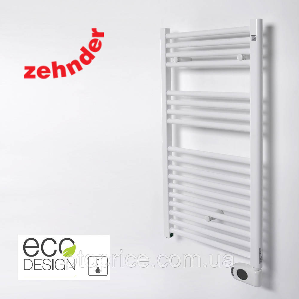 Німецька електрична сушарка для рушників Zehnder Aura 500 x 906, біла з програмованим теном, фото 1