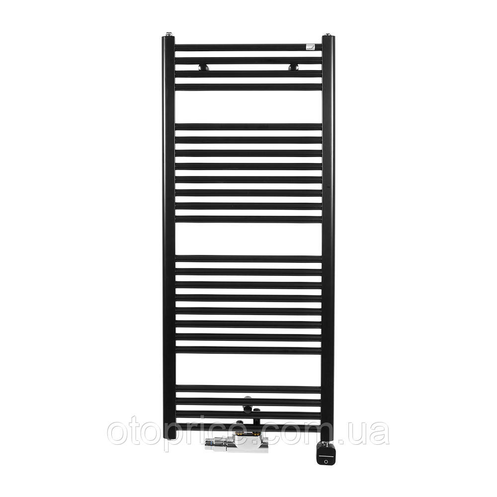 Рушникосушка комбінована, Zehnder Virando з теном NEX 1226 x 500 мм , чорна матова