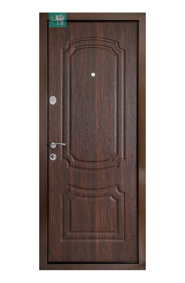Двери входные ПУ-01 Орех коньячный метал+мдф 860*2050-левая - фото 3 - id-p755106821